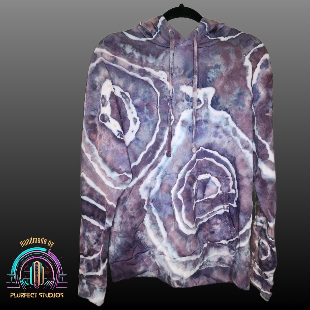 Purple Amethyst Geode Tie Dye Hoodie & Sweatpants Set