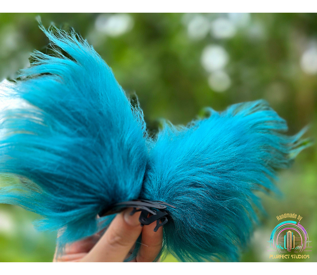 Teal Mermaid - Feral Ears - Hair Clip Accessories