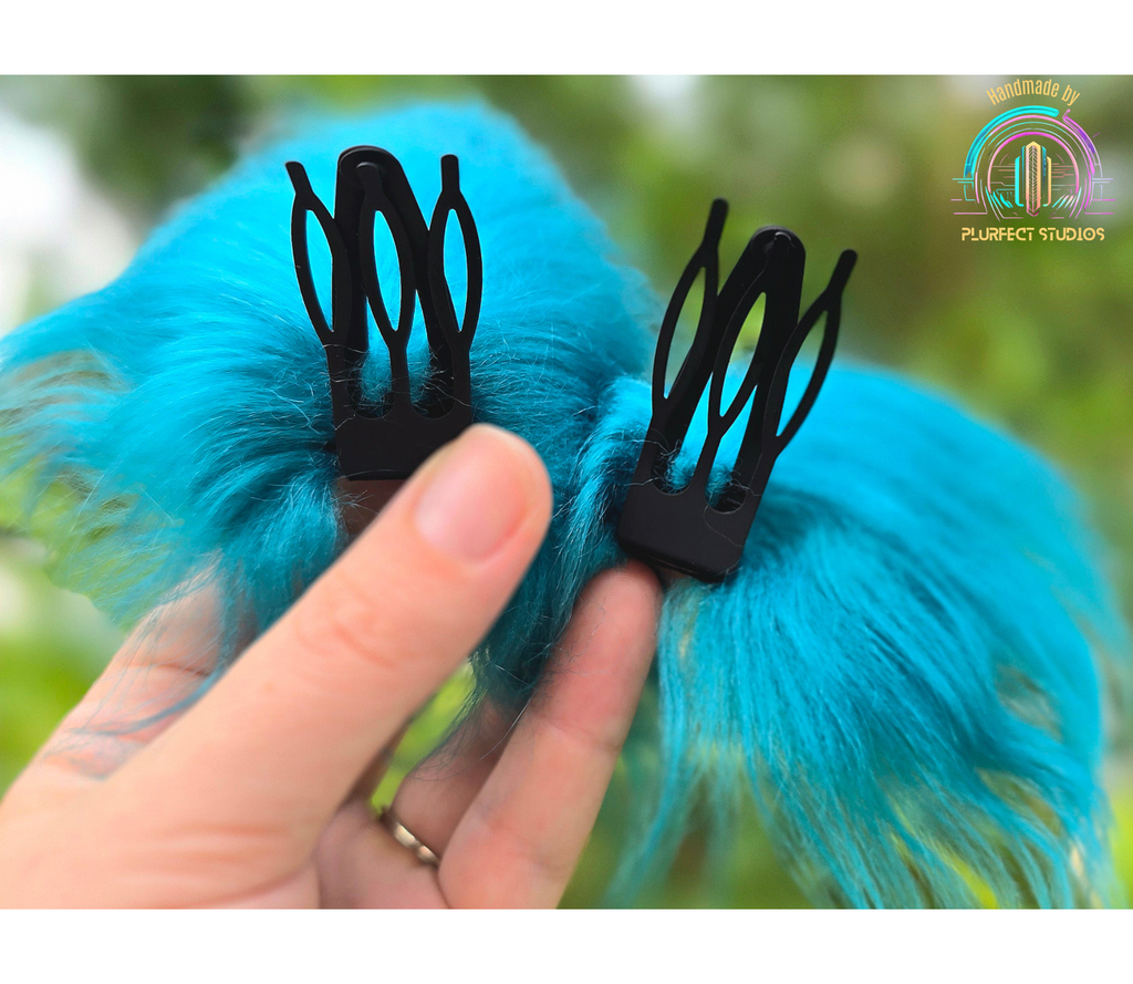 Teal Mermaid - Feral Ears - Hair Clip Accessories