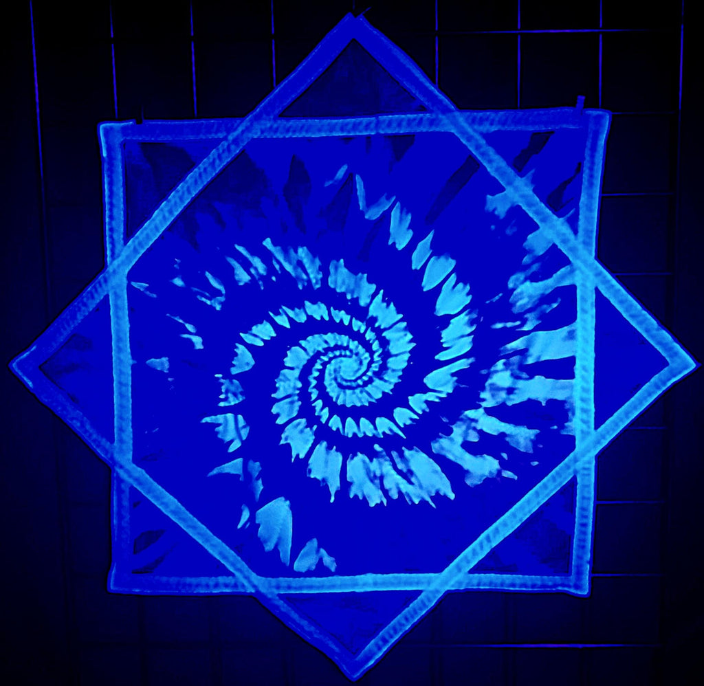 Flowstar - Rainbow Tie-Dye - UV Reactive | Double-Sided | Zig-Zag Stitch - by PLURfect Studios