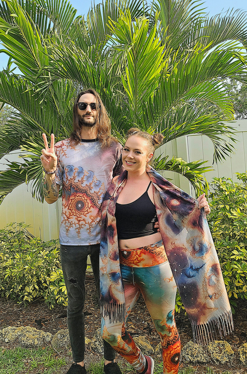 Spiral Galaxy Reversible Rave Pashmina - Festival/EDM Shawl - by PLURfect Studios