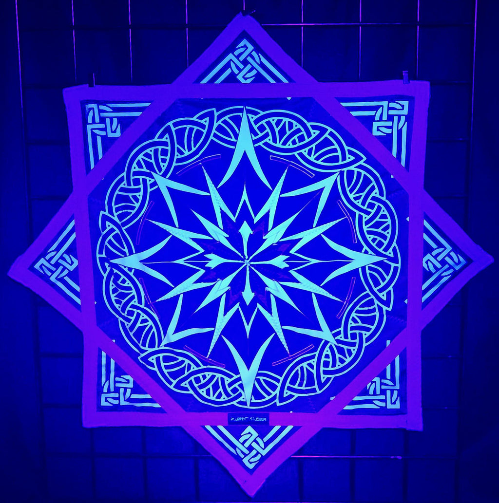 Flowstar - Nordic Viking - UV Reactive | Double-Sided | Zig-Zag Stitch - by PLURfect Studios