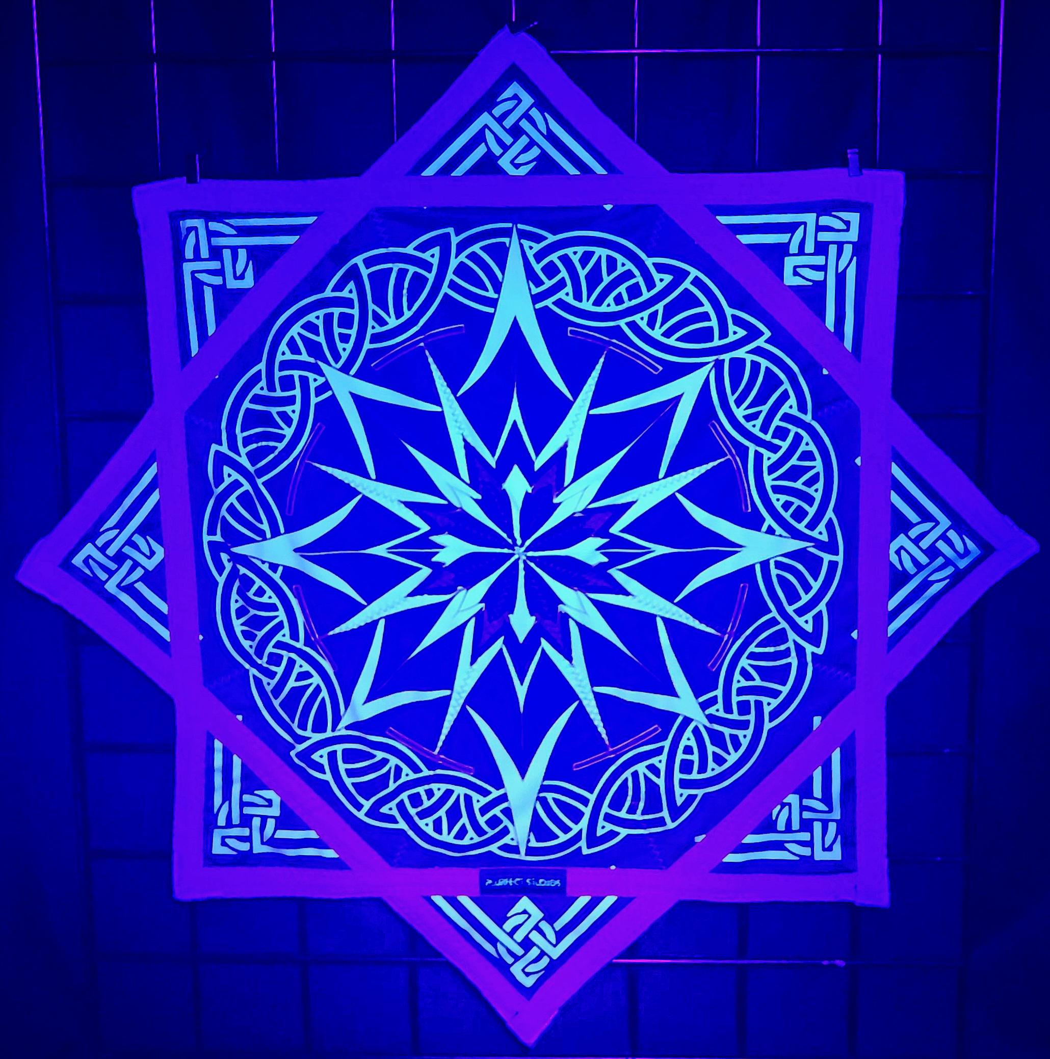 Flowstar - Nordic Viking - UV Reactive | Double-Sided | Zig-Zag Stitch - by PLURfect Studios