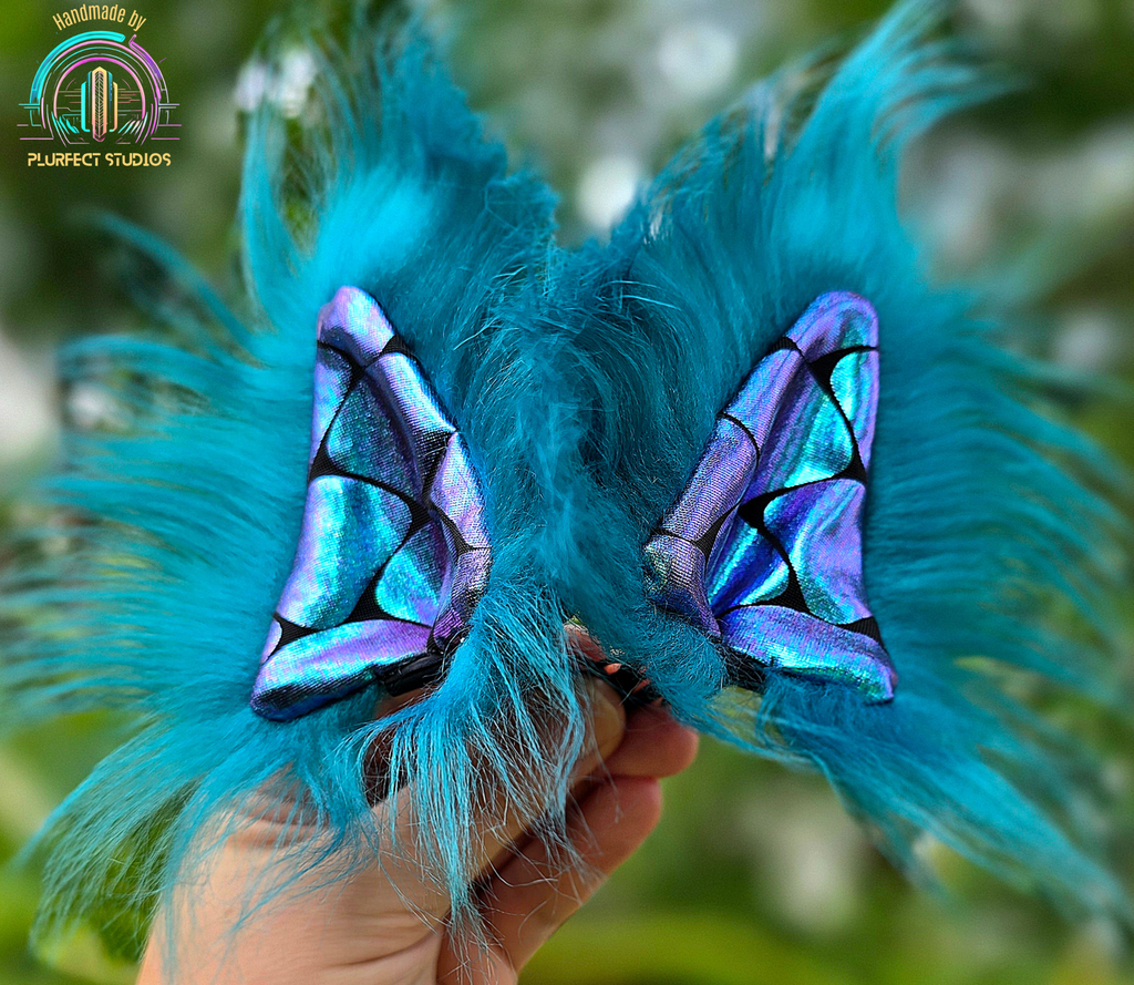 Teal Mermaid - Feral Ears - Hair Clip Accessories
