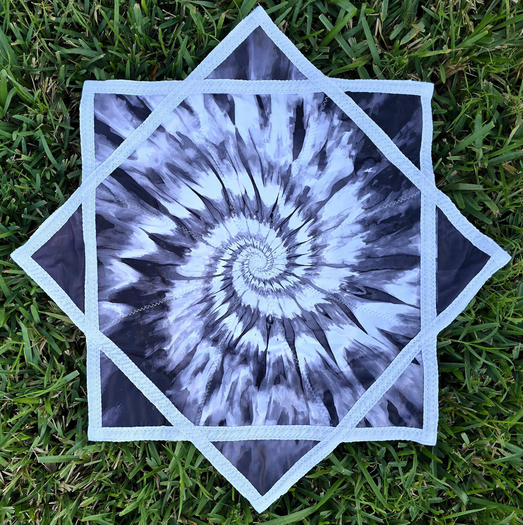 Flowstar - Rainbow Tie-Dye - UV Reactive | Double-Sided | Zig-Zag Stitch - by PLURfect Studios