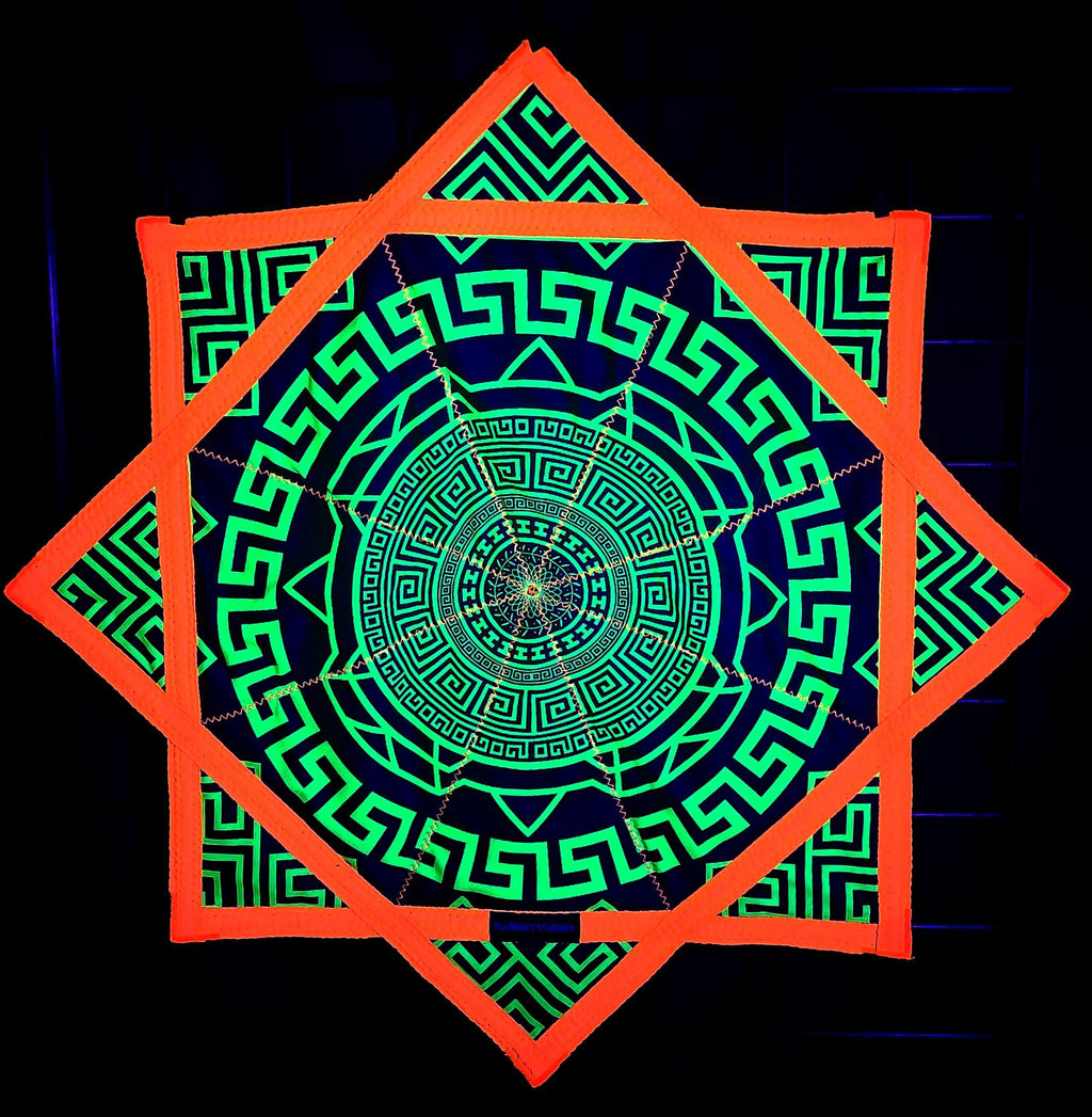 Flowstar - Ancient Empire - UV Reactive | Double-Sided | Zig-Zag Stitch - by PLURfect Studios