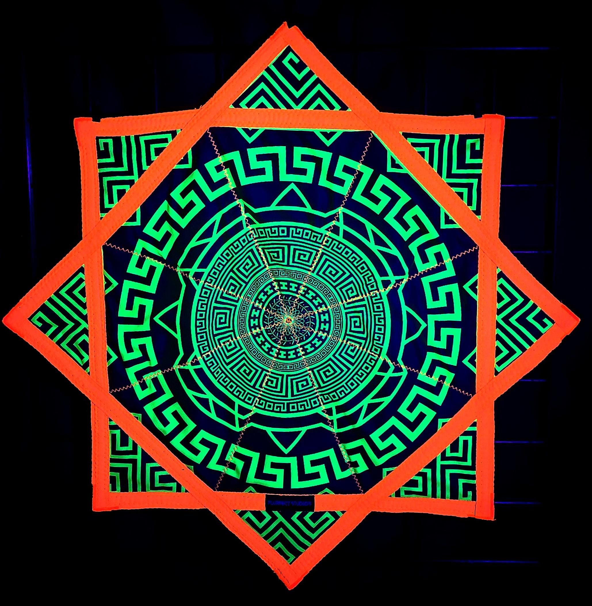 Flowstar - Ancient Empire - UV Reactive | Double-Sided | Zig-Zag Stitch - by PLURfect Studios