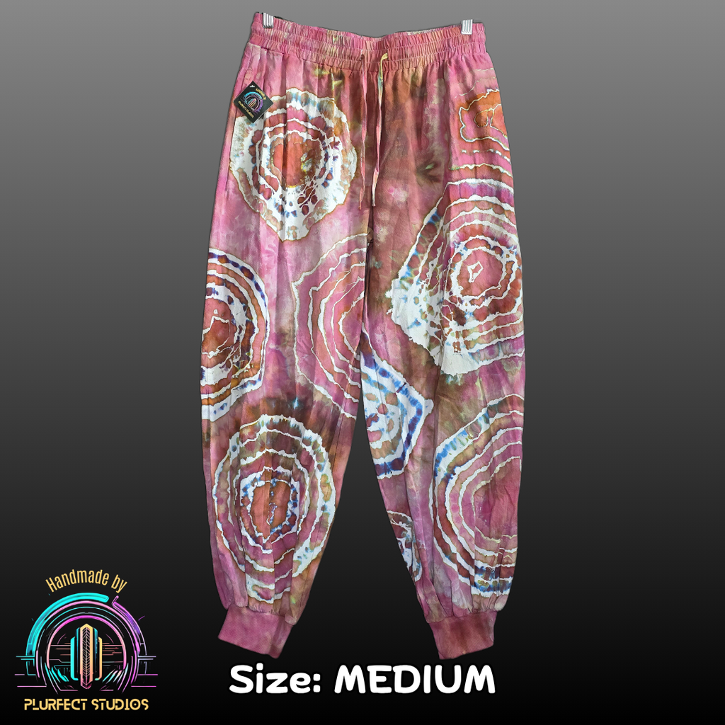 Pink Geode Tie Dye Harem Pants