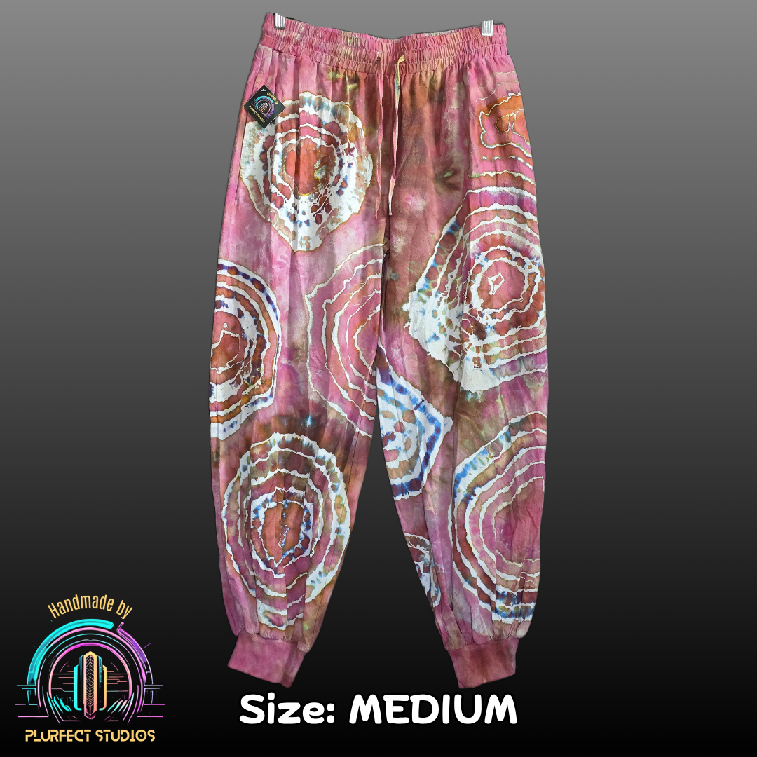 Pink Geode Tie Dye Harem Pants