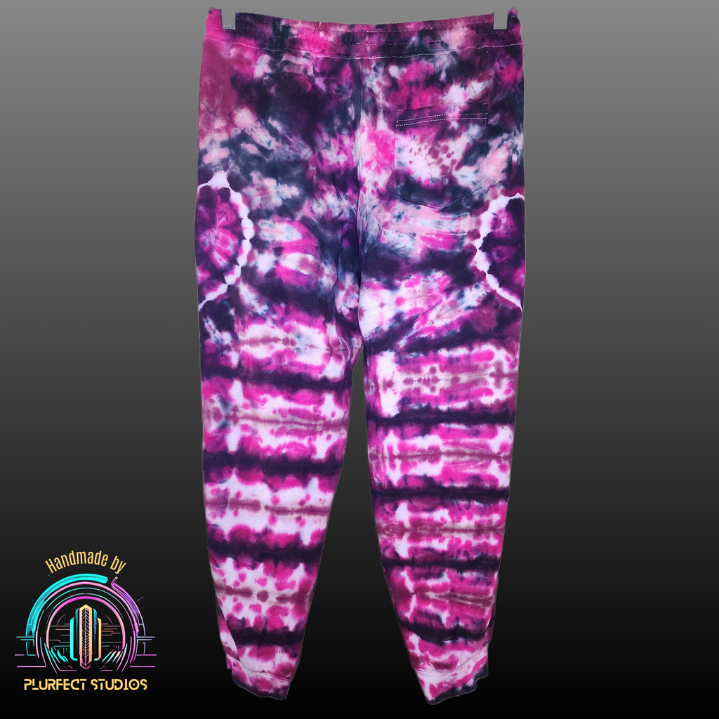 Pink & Black Heart Tie Dye Hoodie Sweatpants Set