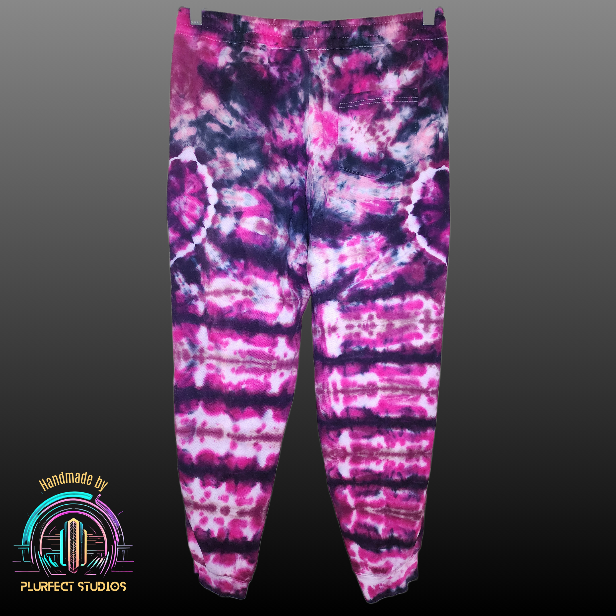 Pink & Black Heart Tie Dye Hoodie Sweatpants Set