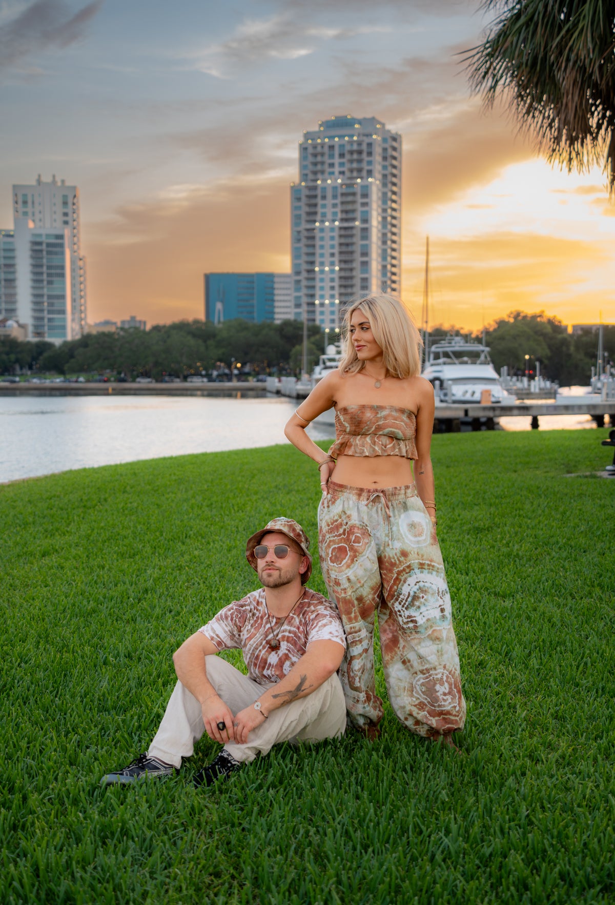 Rattlesnake Geode Tie Dye Harem Pants