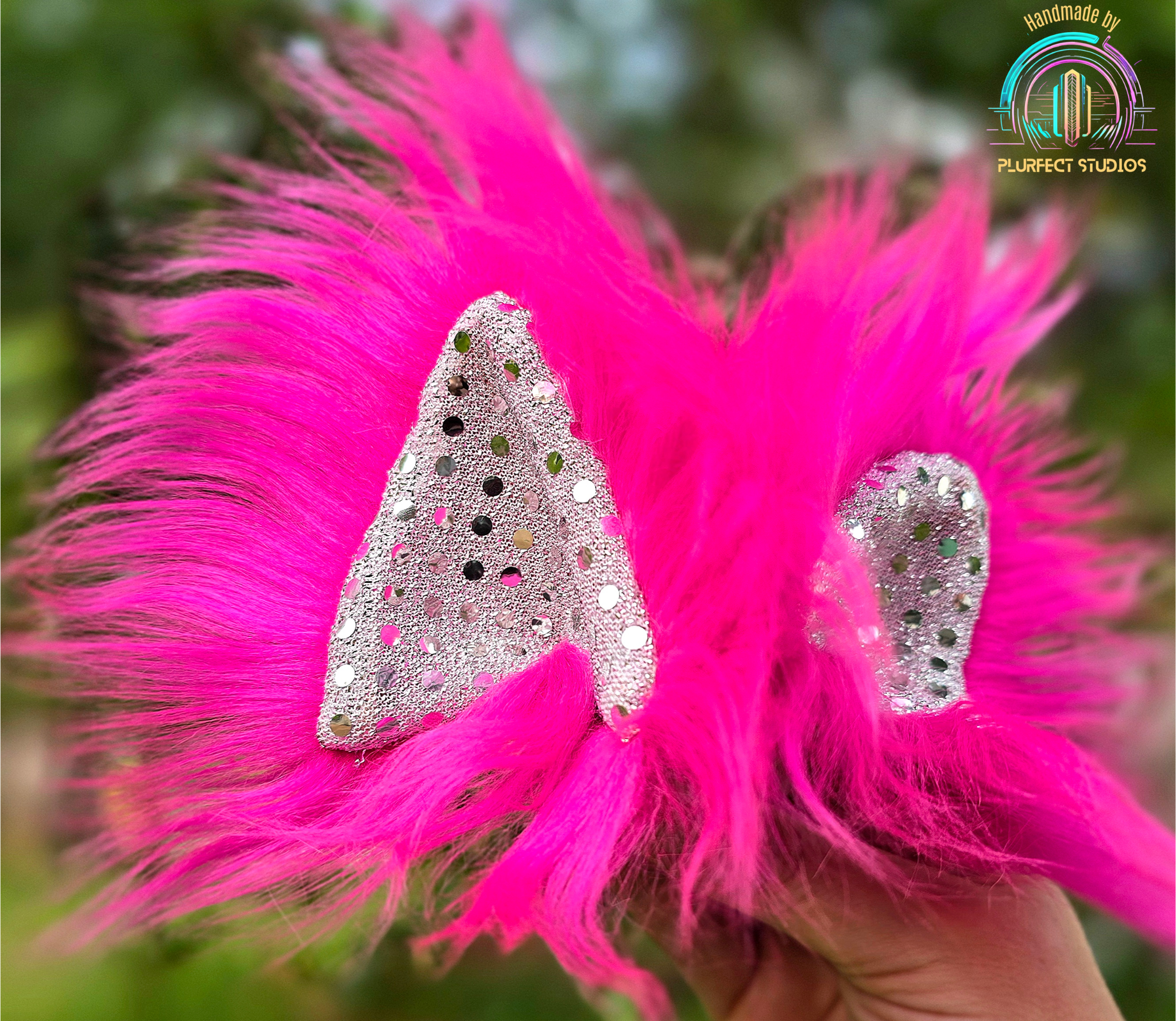 Pink Disco - Feral Ears - Hair Clip Accessories