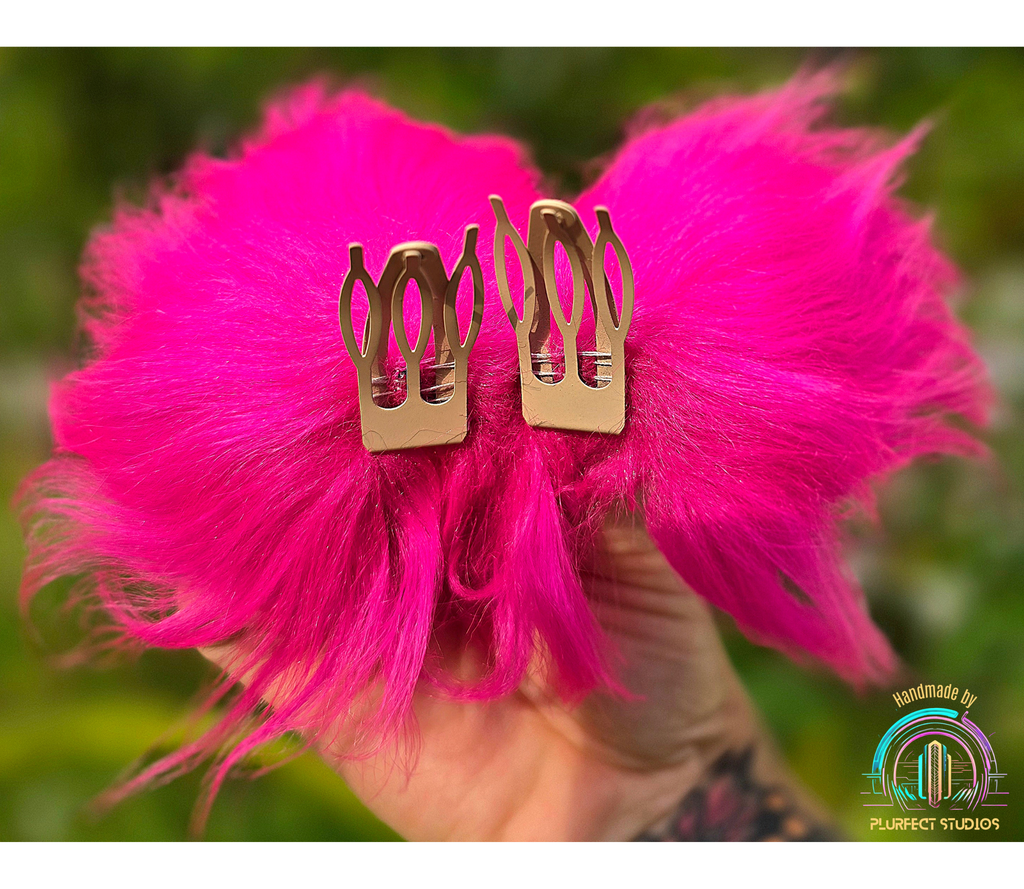 Pink Disco - Feral Ears - Hair Clip Accessories