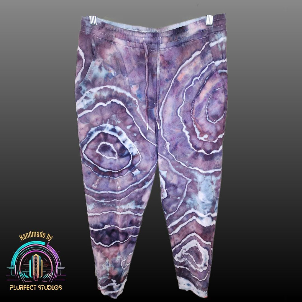 Purple Amethyst Geode Tie Dye Hoodie & Sweatpants Set