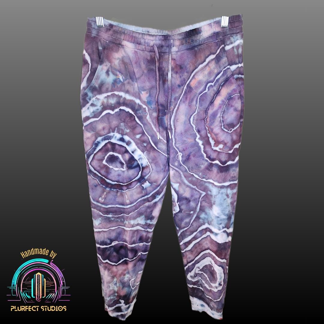 Purple Amethyst Geode Tie Dye Hoodie & Sweatpants Set