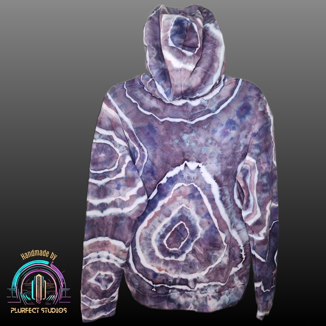 Purple Amethyst Geode Tie Dye Hoodie & Sweatpants Set